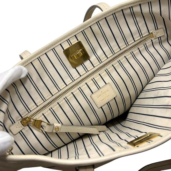 Louis Vuitton Tote Citadines PM Monogram Empreinte Leather Neige Beige — view 5