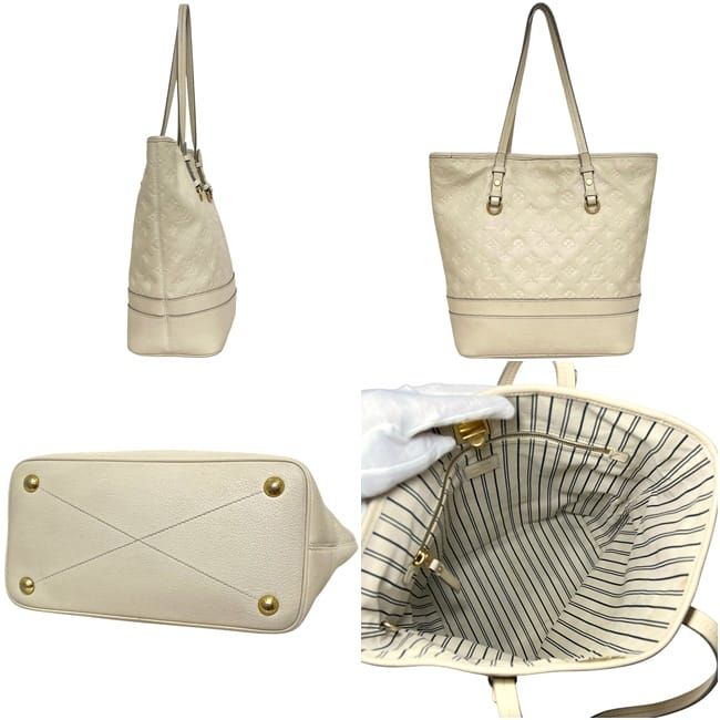 Louis Vuitton Tote Citadines PM Monogram Empreinte Leather Neige Beige — view 2