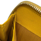 Prada Wallet Zip Around 85 Perforated Leather Yellow — view 4