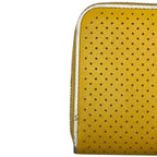 Prada Wallet Zip Around 85 Perforated Leather Yellow — view 7