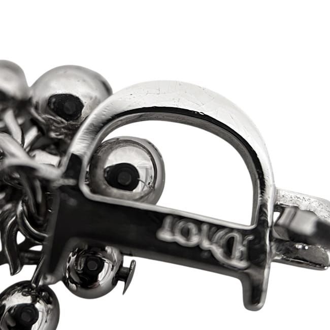 Dior Single Earring Metal Silver Logo — view 5