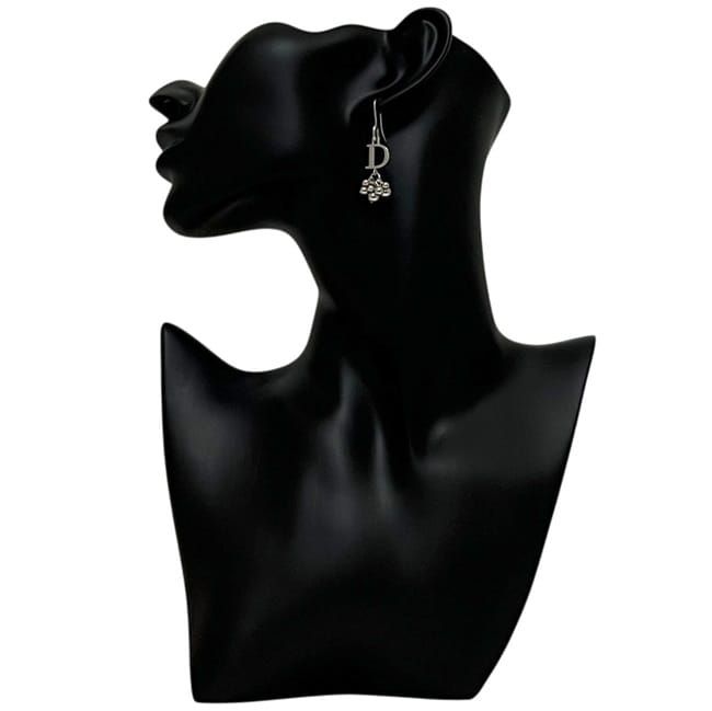Dior Single Earring Metal Silver Logo — view 3