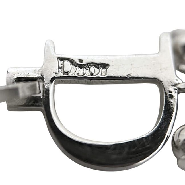 Dior Single Earring Metal Silver Logo — view 4