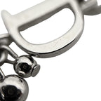 Dior Single Earring Metal Silver Logo — view 7