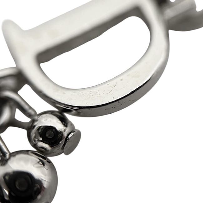 Dior Single Earring Metal Silver Logo — view 7