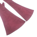 Chanel Gloves CC Logo Suede Wine — view 6