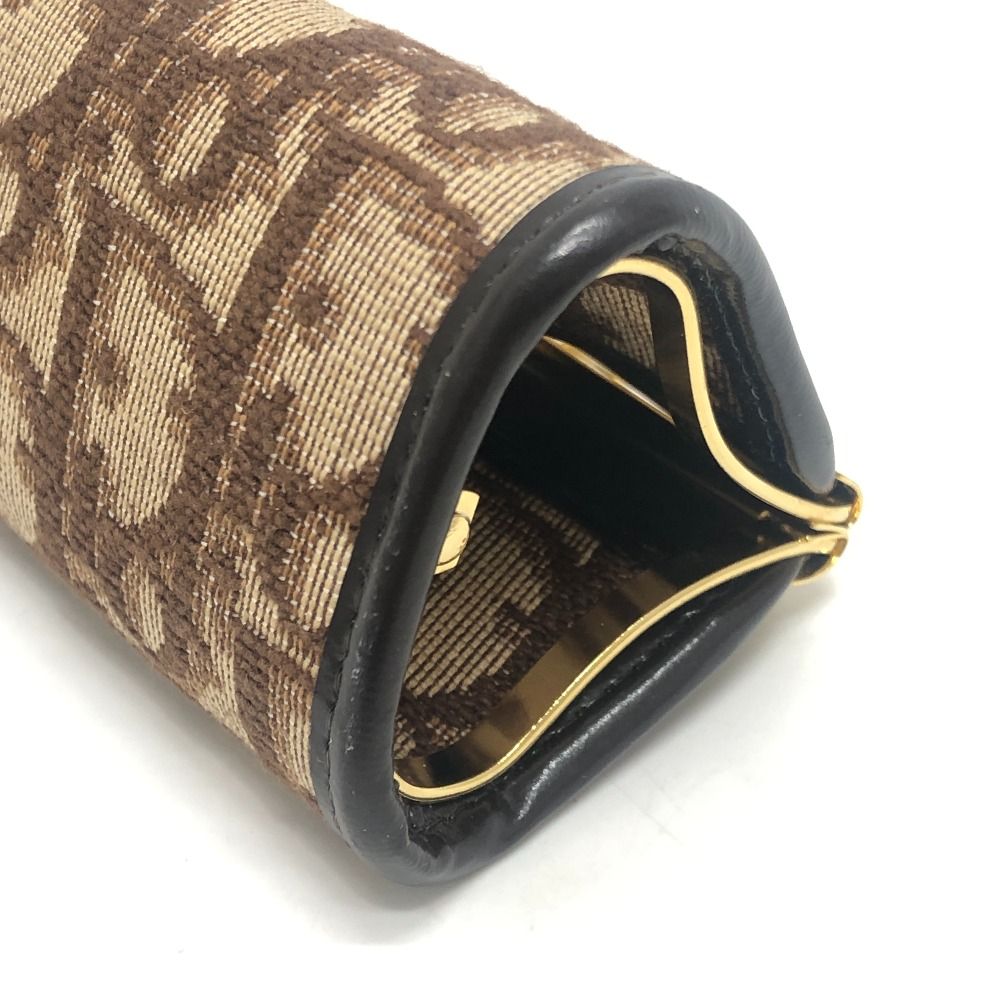 Dior Coin Case Trotter Pattern Logo Canvas Brown — view 5