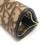 Dior Coin Case Trotter Pattern Logo Canvas Brown — view 5