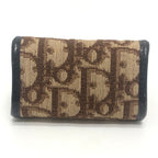 Dior Coin Case Trotter Pattern Logo Canvas Brown — view 4
