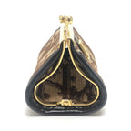 Dior Coin Case Trotter Pattern Logo Canvas Brown — view 3