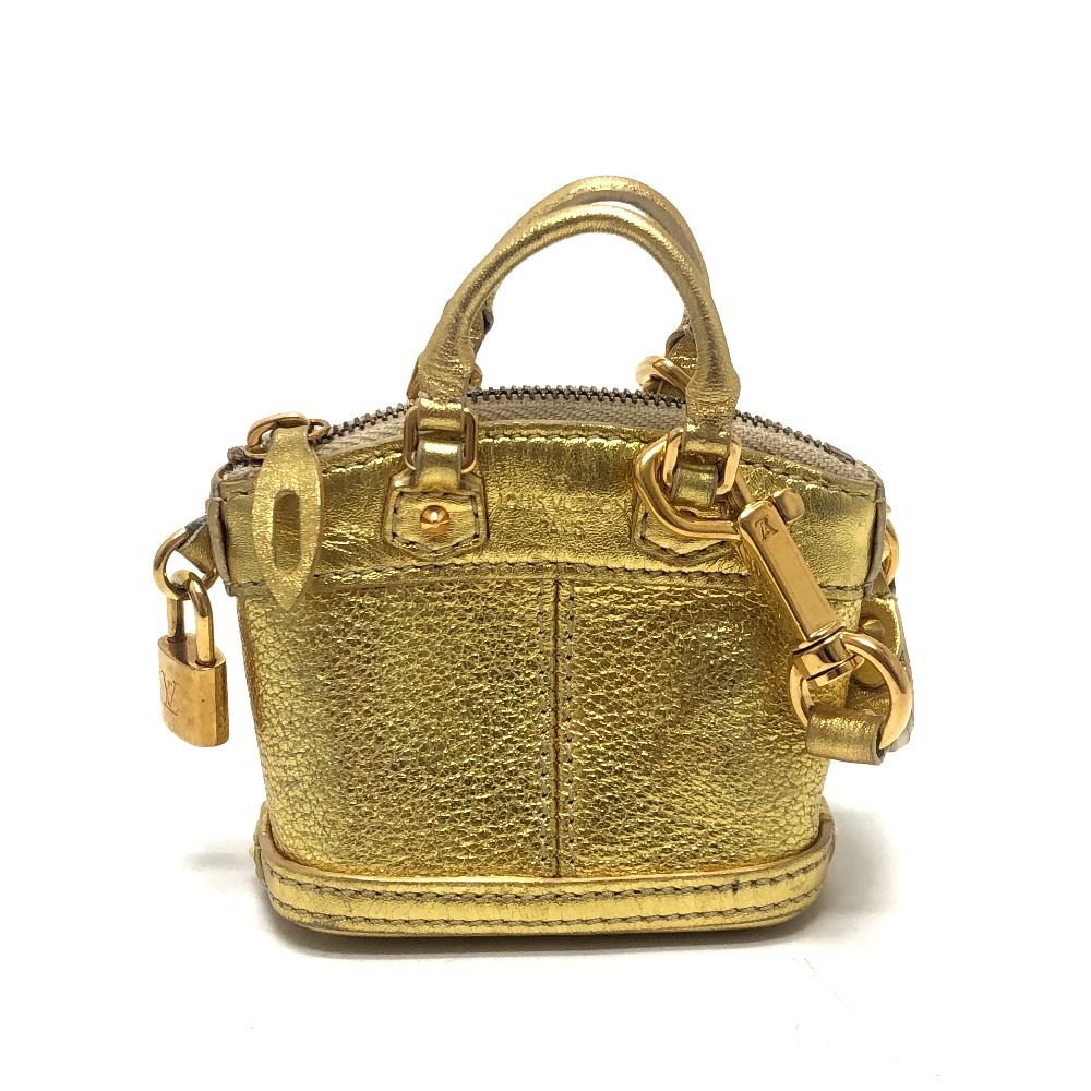 Louis Vuitton Bag Charm Mini Lockit Suhali Leather Gold