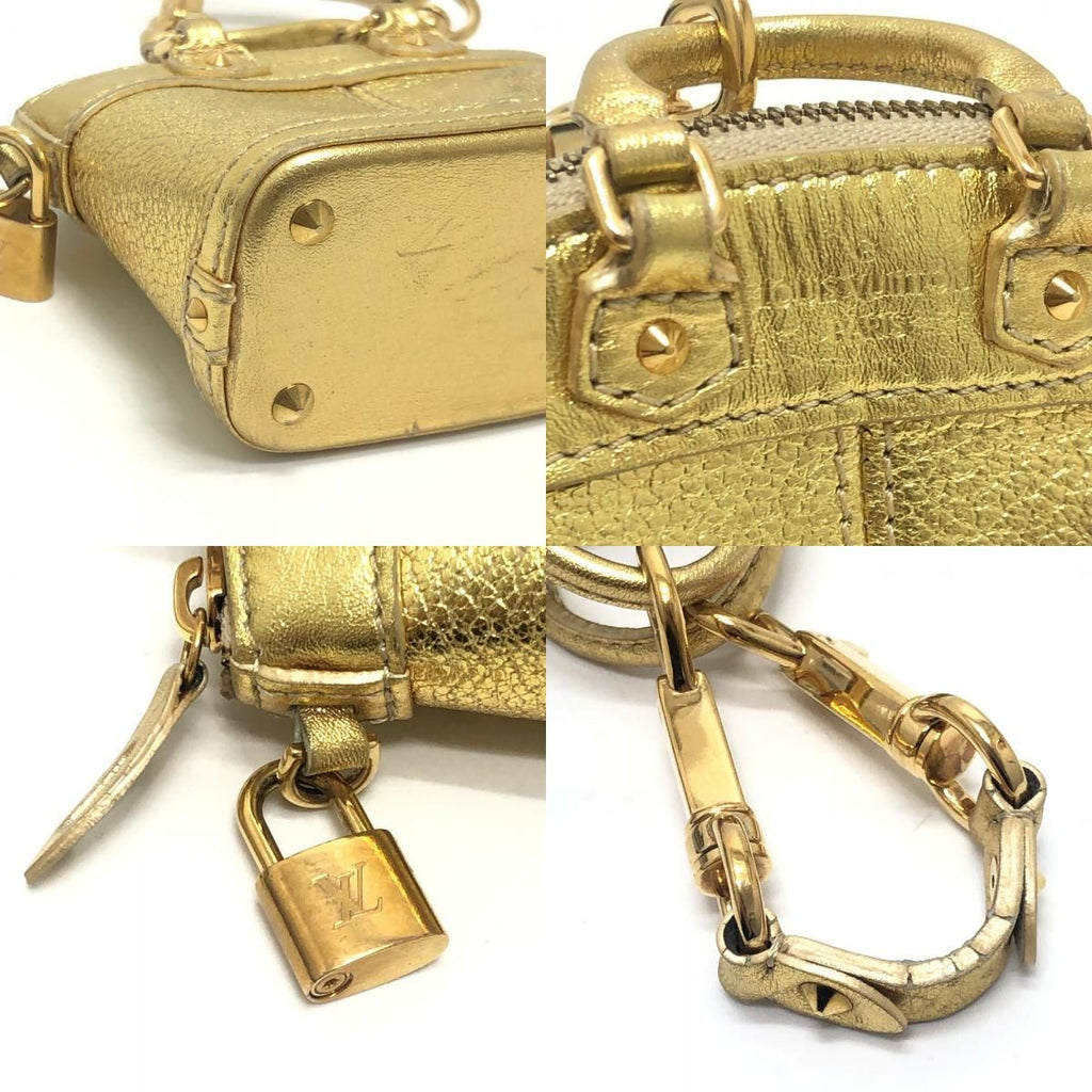 Louis Vuitton Bag Charm Mini Lockit Suhali Leather Gold — view 7