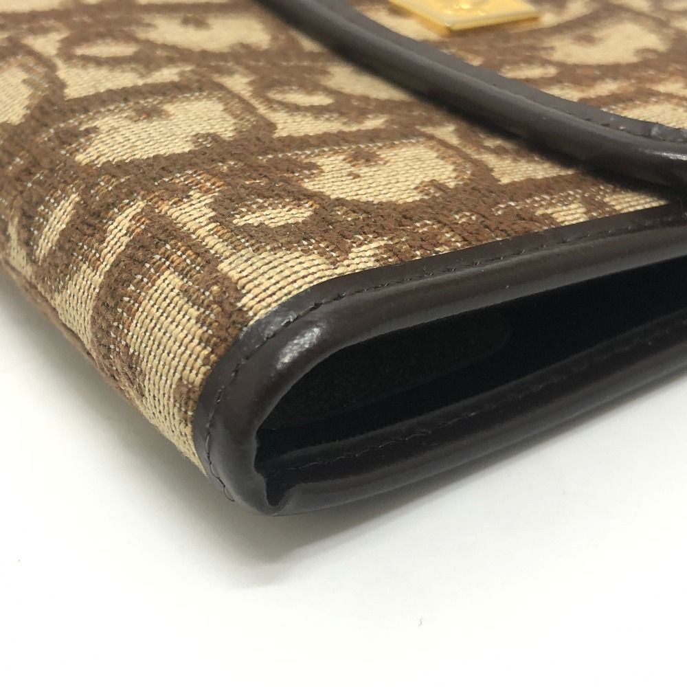 Dior Trifold Wallet Trotter Pattern Canvas Brown — view 7