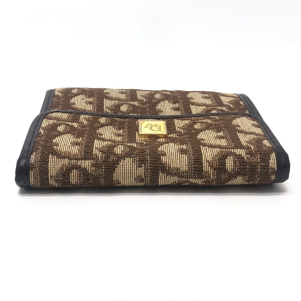 Dior Trifold Wallet Trotter Pattern Canvas Brown — view 6