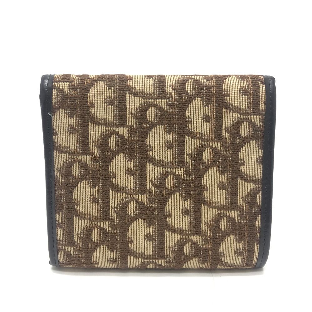 Dior Trifold Wallet Trotter Pattern Canvas Brown — view 2