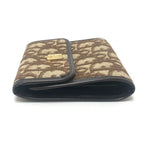 Dior Trifold Wallet Trotter Pattern Canvas Brown — view 3