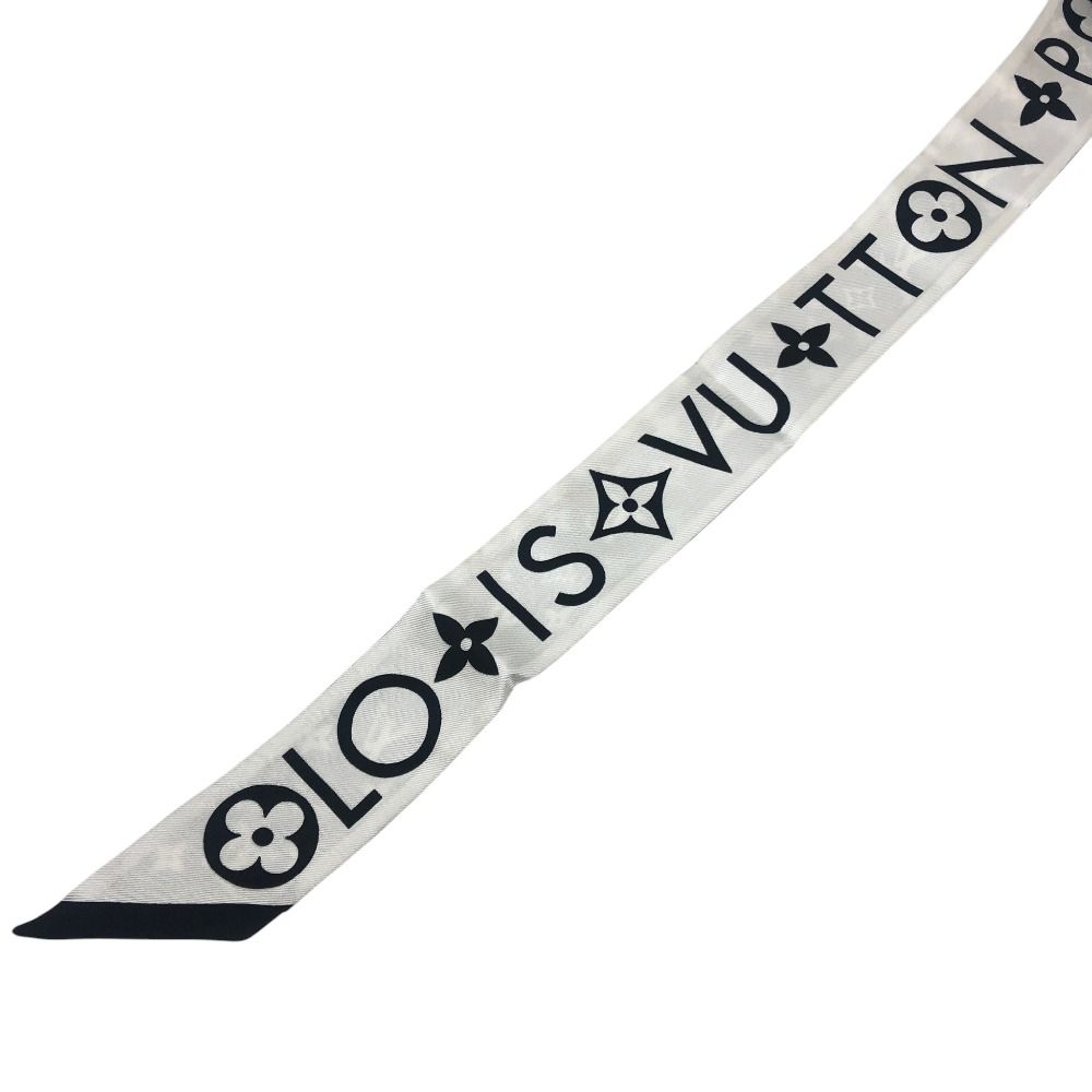 Louis Vuitton Scarf Bandeau BB Monogram Infinity Silk Black White — view 3