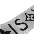 Louis Vuitton Scarf Bandeau BB Monogram Infinity Silk Black White — view 7