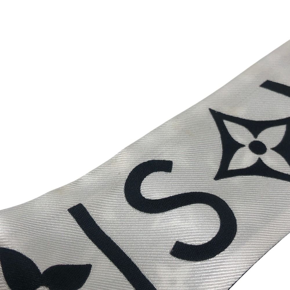 Louis Vuitton Scarf Bandeau BB Monogram Infinity Silk Black White — view 7
