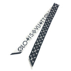 Louis Vuitton Scarf Bandeau BB Monogram Infinity Silk Black White