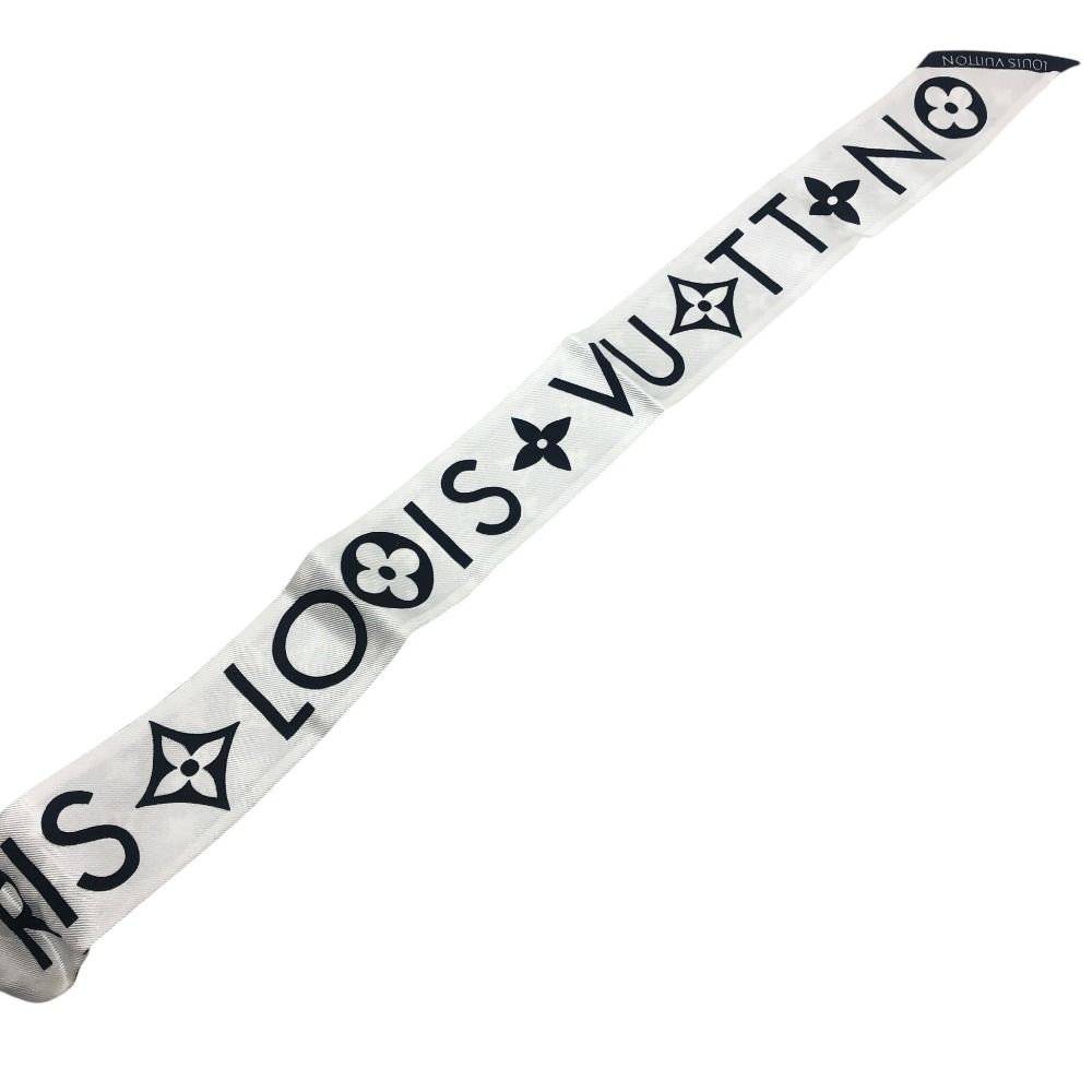 Louis Vuitton Scarf Bandeau BB Monogram Infinity Silk Black White — view 5