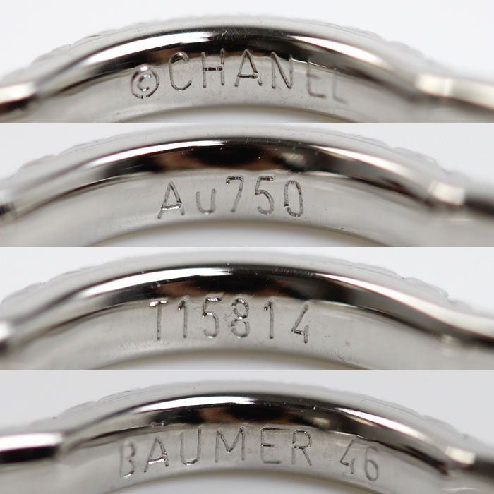 Chanel 18k White Gold Camellia Full Eternity Ring Diamond — view 4