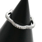 Chanel 18k White Gold Camellia Full Eternity Ring Diamond — view 2