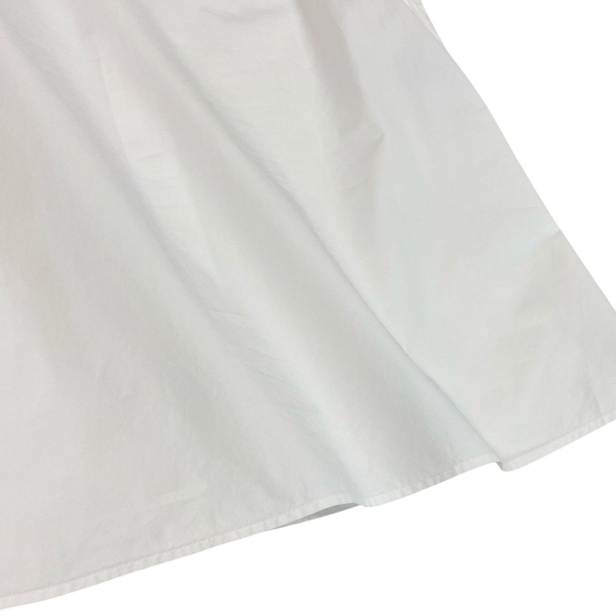 Chanel Frill Neck Sleeveless Shirt Back Button 34 White Cotton — view 5