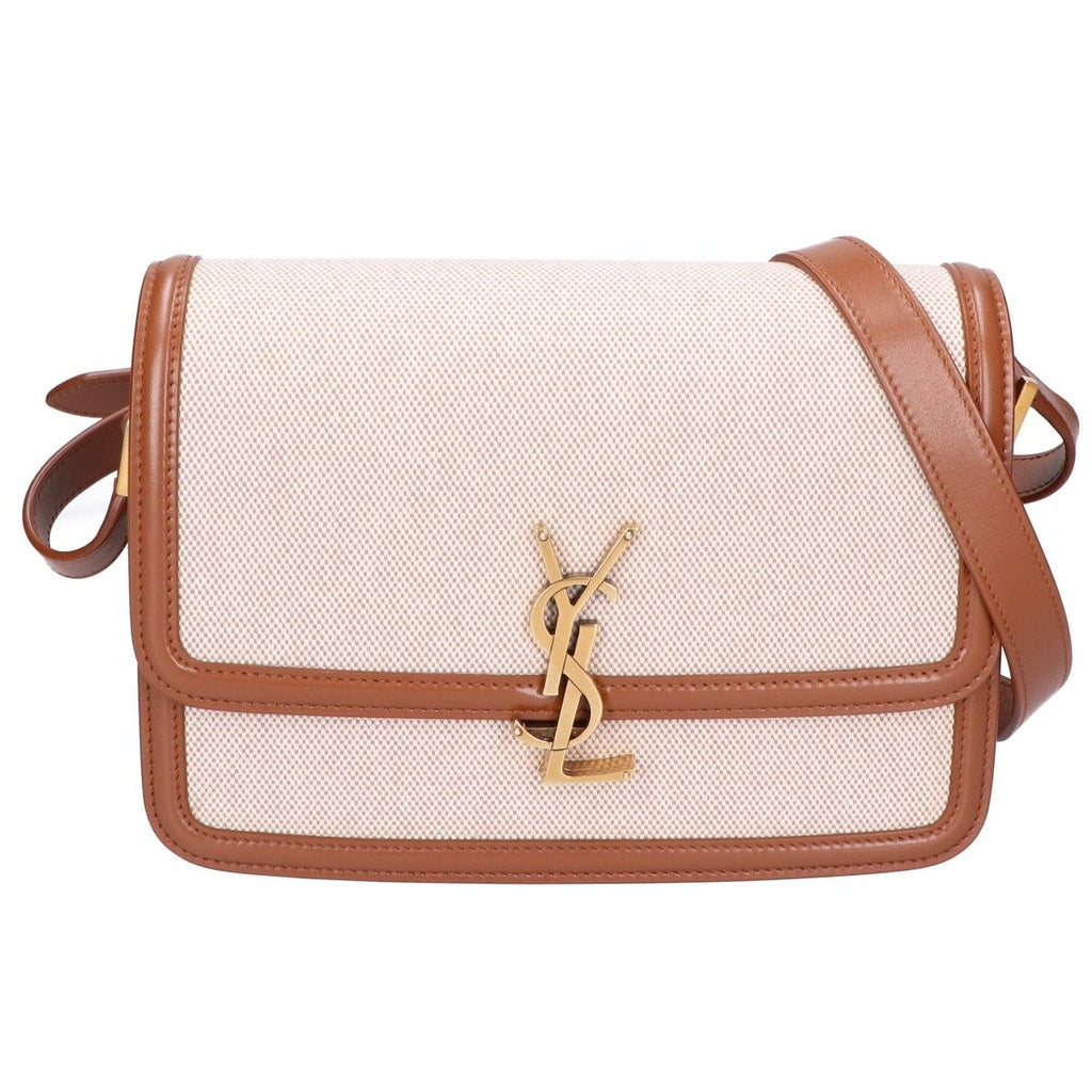 Saint Laurent Paris Canvas Leather Solferino Flap Shoulder