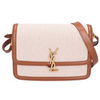 Saint Laurent Paris Canvas Leather Solferino Flap Shoulder