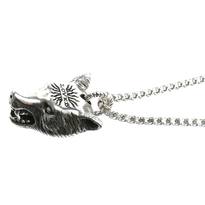 Gucci 925 Sterling Silver Anga Forest Wolf Head Necklace 50.5 56 — view 2