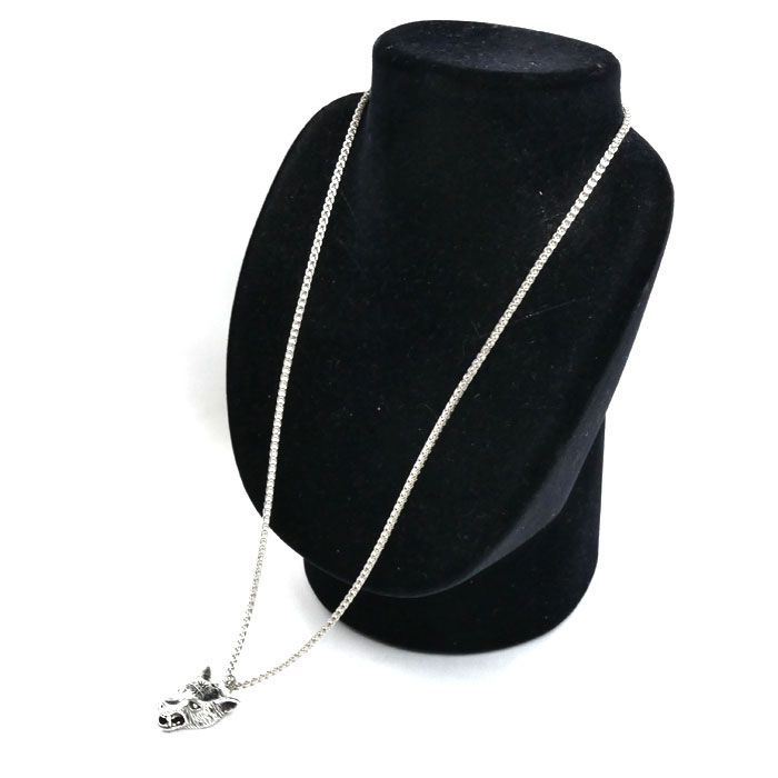 Gucci 925 Sterling Silver Anga Forest Wolf Head Necklace 50.5 56 — view 6