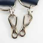 Hermes Ten Shoulder Strap Blue Navy Silver Canvas Leather — view 6