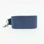 Hermes Ten Shoulder Strap Blue Navy Silver Canvas Leather — view 2