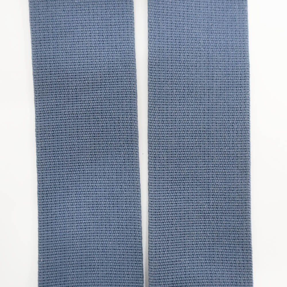 Hermes Ten Shoulder Strap Blue Navy Silver Canvas Leather — view 5