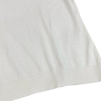 Chanel CC Logo Short Sleeve Knit Sweater 40 White Cotton — view 5