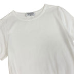 Chanel CC Logo Short Sleeve Knit Sweater 40 White Cotton — view 4