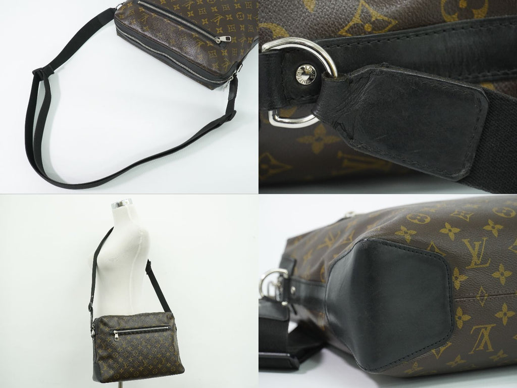 Louis Vuitton LV Torres Monogram Macassar Shoulder Bag Brown Black — view 6