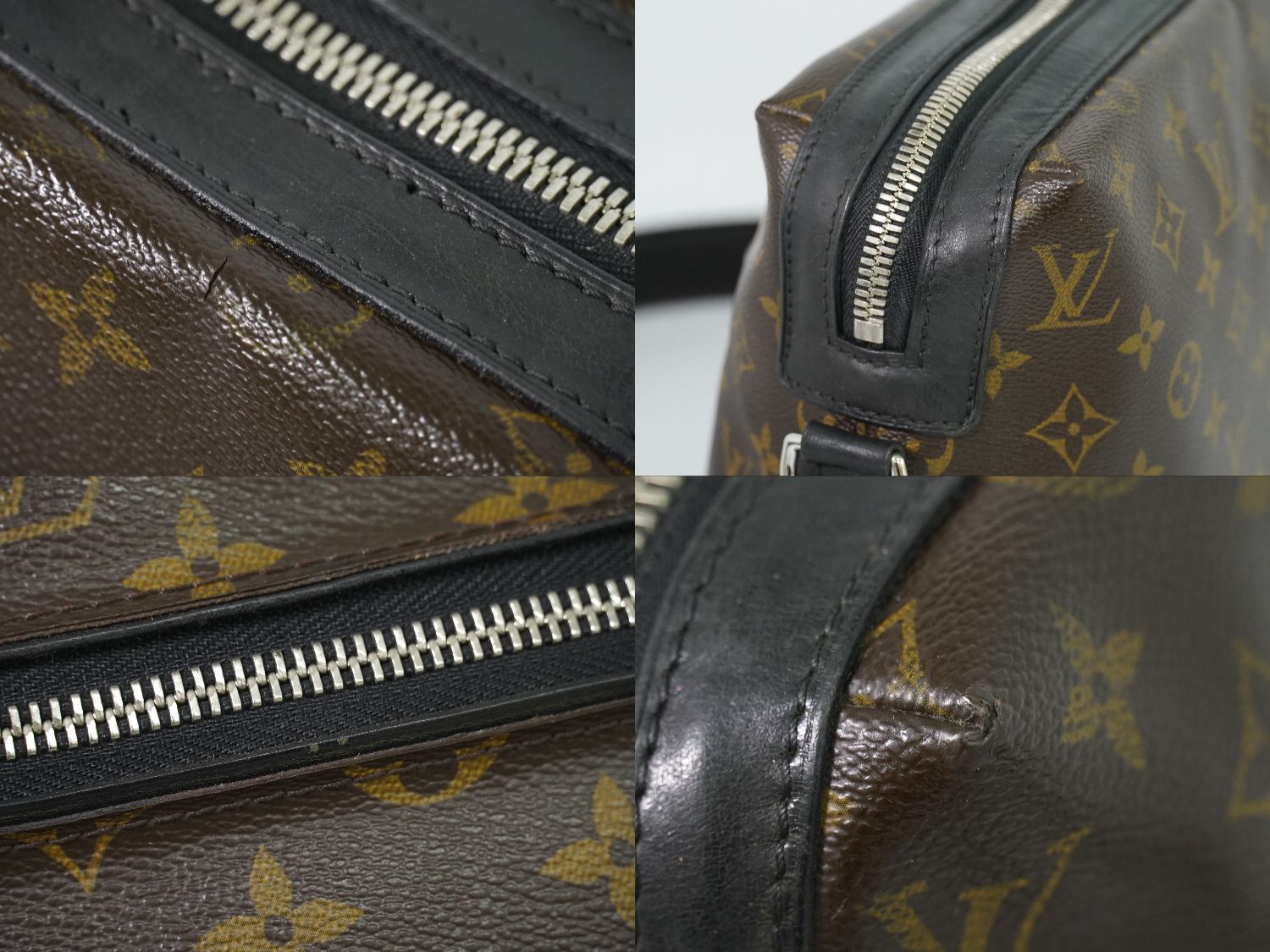 Louis Vuitton LV Torres Monogram Macassar Shoulder Bag Brown Black — view 7