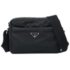 Prada Nylon Shoulder Bag Pochette Black