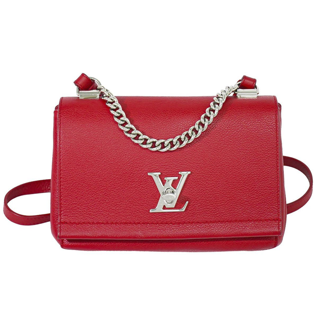 Louis Vuitton LV Lockme 2 Calf Leather 2-Way Shoulder Bag Ruby