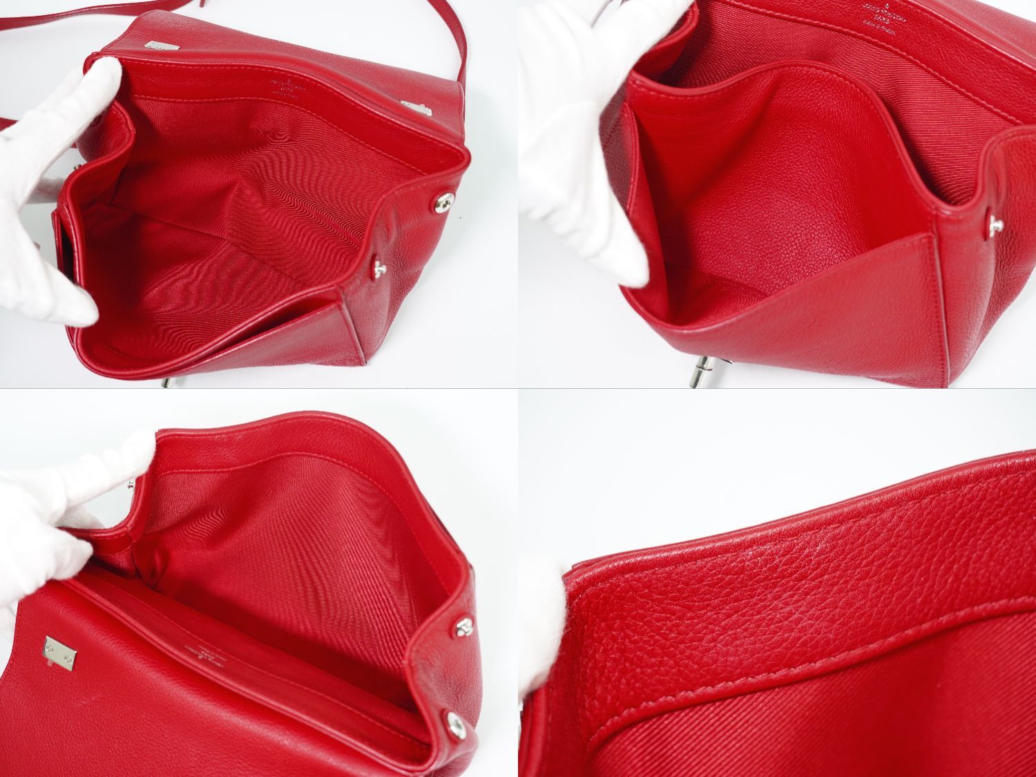Louis Vuitton LV Lockme 2 Calf Leather 2-Way Shoulder Bag Ruby — view 8