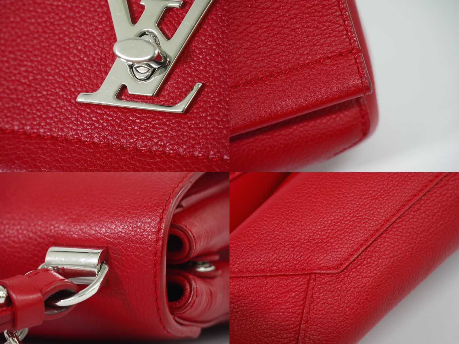 Louis Vuitton LV Lockme 2 Calf Leather 2-Way Shoulder Bag Ruby — view 7