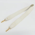 Hermes Ten Shoulder Strap White Gold Canvas Leather — view 3