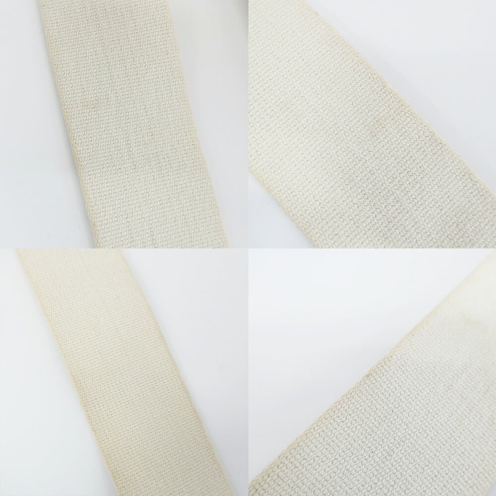 Hermes Ten Shoulder Strap White Gold Canvas Leather — view 6
