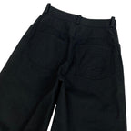 Chanel CC Logo Embroidery Black Denim Pants 36 — view 5