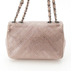 Chanel Rhinestone CC Logo Turnlock Swarovski Chain Shoulder Bag Pink — view 4