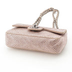 Chanel Rhinestone CC Logo Turnlock Swarovski Chain Shoulder Bag Pink — view 5