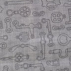 Hermes Cashmere Silk Horse Tack Pattern Large Shawl Scarf Gray — view 6