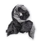 Hermes Cashmere Silk Horse Tack Pattern Large Shawl Scarf Gray — view 3